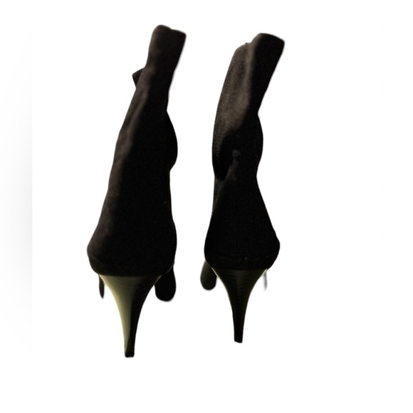 Express Faux Suede Heeled Ankle Boot 8 - Picture 6 of 9